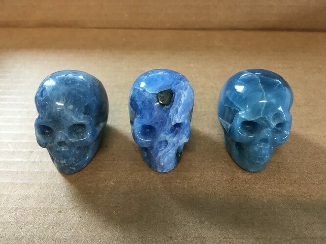 Clearance Lot: Polished Blue Crystal Skulls - Pieces #215252
